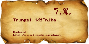 Trungel Mónika névjegykártya